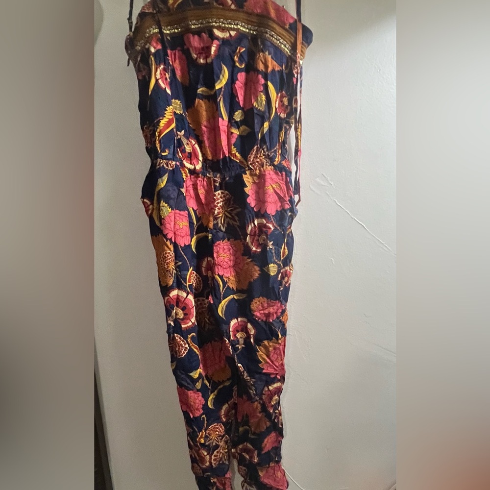 NWT Jaase Small Dream Come True Wonderland Floral Pockets Jumpsuit Anthropologie